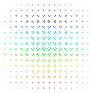 Araştırma çekiç şekil yarı ton spektral desen