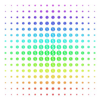 Para ödülü simgesi noktalı resim spektrum deseni