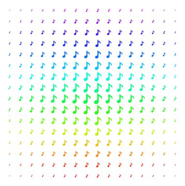 Müzik not simgesini yarı ton spektrum etkisi