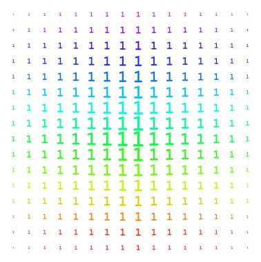 Bir basamak simgesi yarı ton spektral etkisi