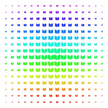 Açık kitap şekli yarı ton spektral etkisi