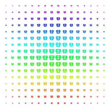 Açık kutu şekli yarı ton spektrum desen