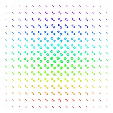 Ayak izleri şekli yarı ton spektral kılavuz pençe