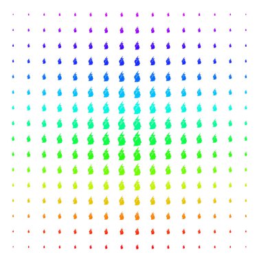 Kişi stres Strike simgesi yarı ton spektrum kılavuzunu