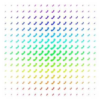 Telefon alıcı simge yarı ton spektral etkisi