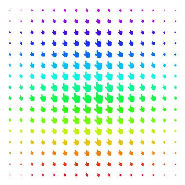 İşaretçi parmak şekli yarı ton spektral etkisi