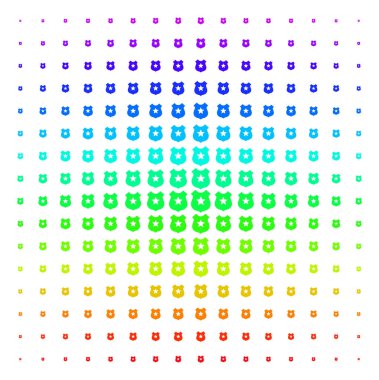 Kalkan kutsal kişilerin resmi yarı ton spektrum etkisi polis