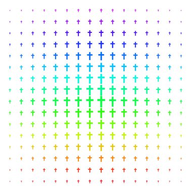 Dini haç şekli yarı ton spektrum desen