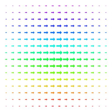 Sağ ok şekli yarı ton spektrum kılavuz