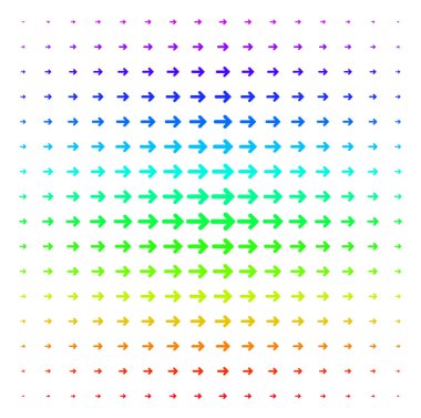 Sağ ok simgesi yarı ton spektral etkisi