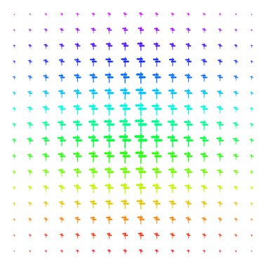 Yol işaretçi simgesi noktalı resim spektrum deseni