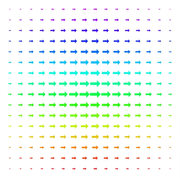 Pfeilförmiges Halbton-Spektrum-Gitter — Stockvektor