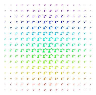 Robotik manipülatör simgesi yarı ton spektrum kılavuzunu