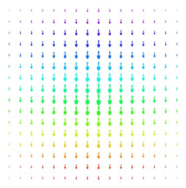 Kepçe kürek şekli yarı ton spektrum etkisi