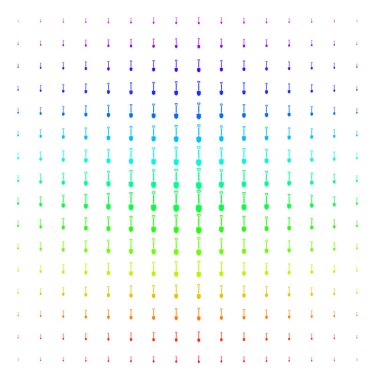 Simge yarı ton spektrum desen kürek