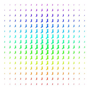 Çorap simgesi yarı ton spektral desen