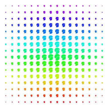 Asker kask şekli yarı ton spektrum kılavuz