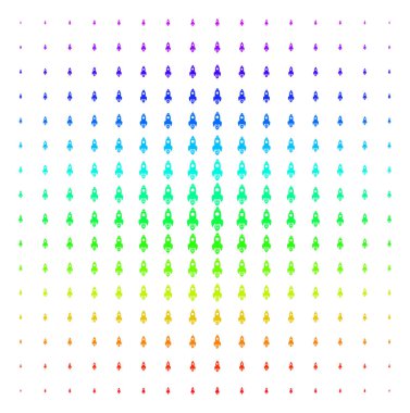 Uzay roketi simgesi yarı ton spektral etkisi