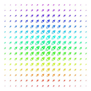 Uzay gemisi şekli yarı ton spektrum desen