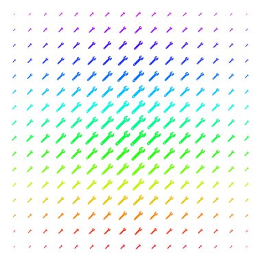 İngiliz anahtarı simgesini yarı ton spektral desen