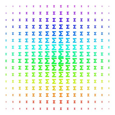 Toplam simgesini noktalı resim spektrum deseni