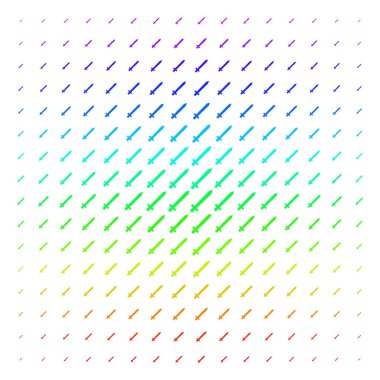 Kılıç şekli yarı ton spektral etkisi