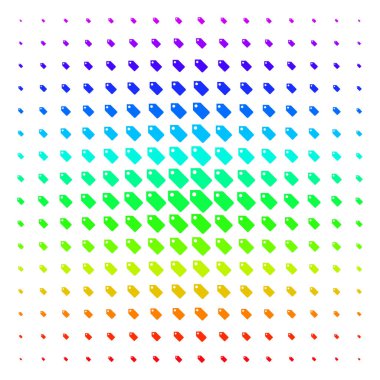 Etiket şekil noktalı resim spektrum deseni