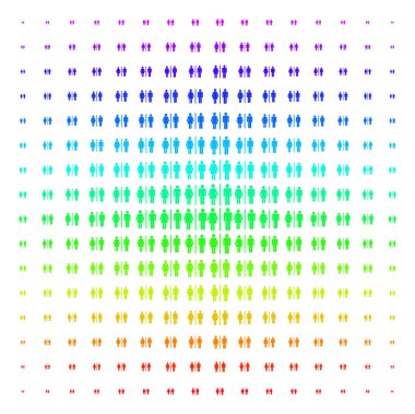 Tuvalet kişi simgesi yarı ton spektrum kılavuzunu