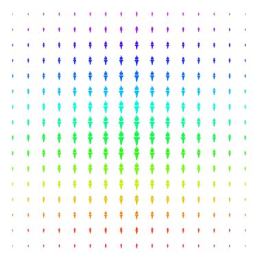 Meşale yangın şekli yarı ton spektrum etkisi