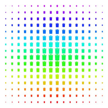 Çöp kutusu simgesini yarı ton spektrum etkisi