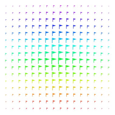 Üçgen bayrak simgesi yarı ton spektral kılavuzunu