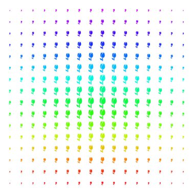 Lale simgesi yarı ton spektral etkisi