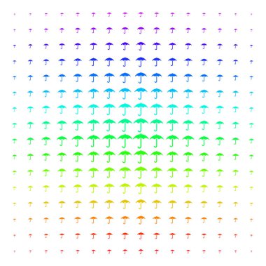 Şemsiye simgesi yarı ton spektral kılavuzunu