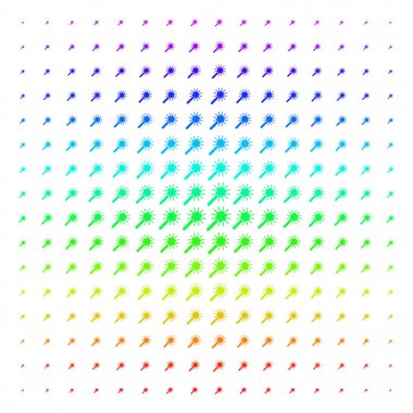 Değnek sihirli aracı şekli yarı ton spektral etkisi