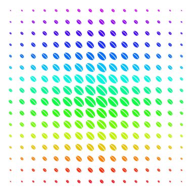 Buğday tohumu şekli yarı ton spektral desen