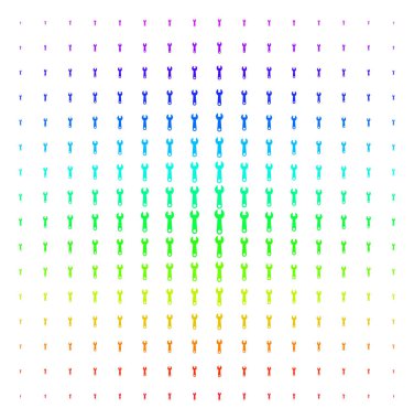 İngiliz anahtarı şekli yarı ton spektral etkisi
