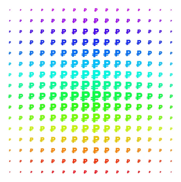 Rublesi simgesi yarı ton spektrum etkisi
