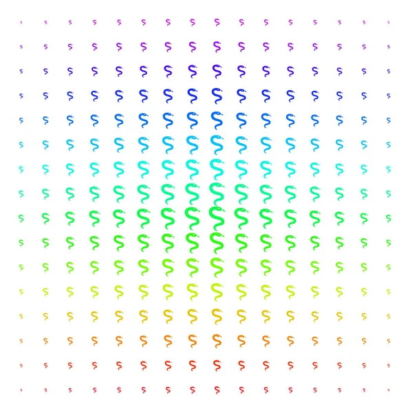 Yılan şekli yarı ton spektral desen