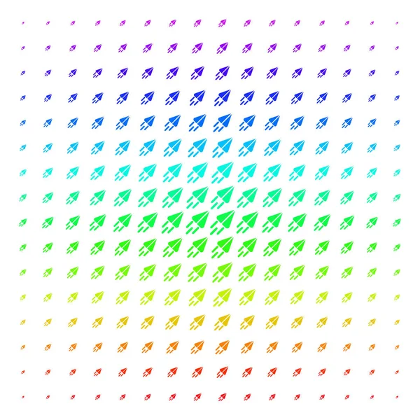 Uzay gemisi şekli yarı ton spektrum desen