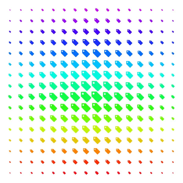 Tag Form Halbton Spektrum Muster — Stockvektor