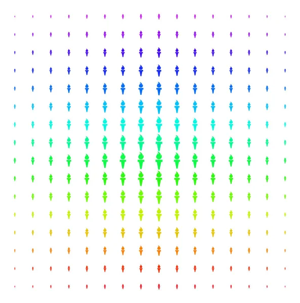 Fackelfeuer formen Halbton-Spektrum-Effekt — Stockvektor