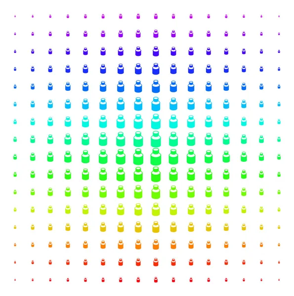 Vial Icon patrón de espectro de medio tono — Vector de stock