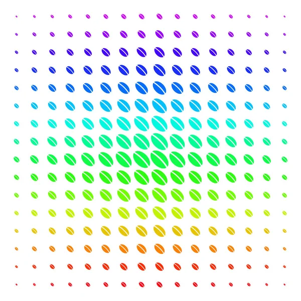 Trigo semente forma meio tom padrão espectral — Vetor de Stock