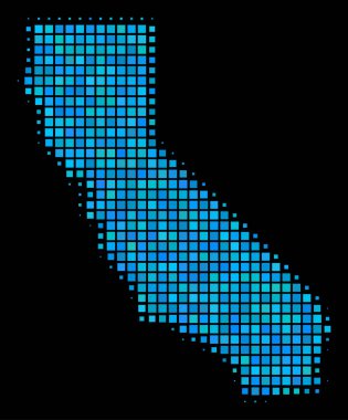 Mavi noktalı resim California harita