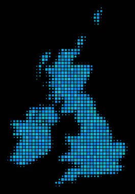 Mavi noktalı resim Büyük Britanya ve İrlanda Haritası