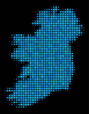 Mavi noktalı resim İrlanda ada Haritası