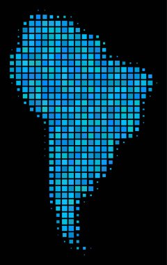 Mavi noktalı resim Güney Amerika harita