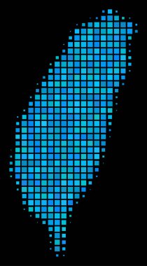 Mavi noktalı resim Tayvan ada Haritası