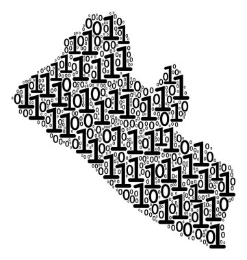 Liberya Haritası kompozisyon ikili basamak