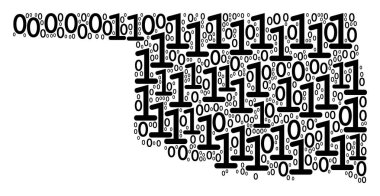 Oklahoma eyalet harita kolaj ikili basamak